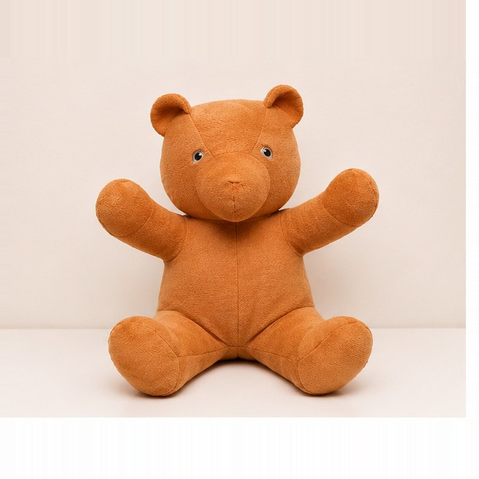 Stage one: the Paddington bear sewn and stuffed, before any clothes are added